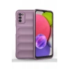 Hubrendy SH Newface Samsung Galaxy A03s Kılıf Optimum Silikon - Mor
