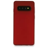 Hubrendy SH Newface Samsung Galaxy S10 Plus Kılıf First Silikon - Bordo