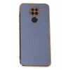 Hubrendy SH Newface Xiaomi Redmi Note 9 Kılıf Volet Silikon - Mavi