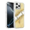 Hubrendy SH Onegif Apple İphone 16 Pro Max Lotus Simli Magsafe Kapak - Gümüş