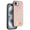 Hubrendy SH Onegif Apple İphone 16e Bright Simli Kapak - Pembe