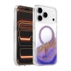 Hubrendy SH Onegif Apple İphone 17 Pro Max Lotus Simli Magsafe Kapak - Mor