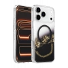 Hubrendy SH Onegif Apple İphone 17 Pro Max Lotus Simli Magsafe Kapak - Siyah