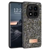 Hubrendy SH Onegif Xiaomi Redmi Note 14 Pro 4g Bright Simli Kapak - Gümüş