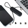 Hubrendy SH Powermaster Pm-25906 Siyah 3in1  (type C- Lightning- Micro Usb) Manyetik Uç Taşınabilir Şarj Kablosu