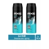 Hubrendy Tedarik 2 Adet Axe Ice Chill Erkek Deodorant Sprey 150 ml