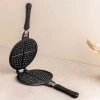 Hubrendy Tedarik 20 cm Granit Döküm Waffle Tava - Bakalit Saplı