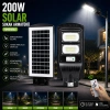 Hubrendy Tedarik 200W 6500K Sensörlü Güneş Enerjili Sokak Lambası