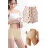 Hubrendy Tedarik 3 Adet Kadın Dikişsiz Görünmez İz Yapmaz Mini Şort Boxer Ten