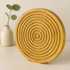 Hubrendy Tedarik Ahşap Bambu Sunum Tepsisi 28 cm - Çift Taraflı