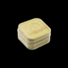 Hubrendy Tedarik Bambu Ahşap Kare Çay Tabağı 9.7x9.7 cm - 6lı Set