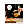 Hubrendy Tedarik Bambu Kapaklı Borosilikat Cam Demlik 1000ml Royaleks-CM-2000