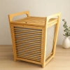 Hubrendy Tedarik Bambu Kirli Çamaşır Sepeti 40x35x60 cm