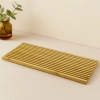 Hubrendy Tedarik Çift Taraflı Ahşap Bambu Sunum Tepsisi 17x39 cm
