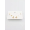 Hubrendy Tedarik Çoklu Set Küpe - Altın
