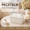 Hubrendy Tedarik Dikdörtgen Masaüstü Peçetelik (18.4×12.5×9 cm) Beyaz