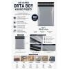 Hubrendy Tedarik Gri Cepsiz Orta Boy Kargo Poşeti 30x37+5 Cm 100 Adet