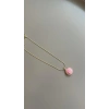 Hubrendy Tedarik Mineli Kapaklı Kolye - Pembe