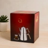Hubrendy Tedarik Mini Çelik Çaydanlık Seti (0.9L + 1.5L) Kendinden Süzgeçli