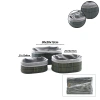 Hubrendy Tedarik Oval Bambu Kenarlı 3lü Organizer Sepet Seti - Gri