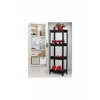 Hubrendy Tedarik Shelf Unit Raf Ünitesi Siyah Renk 4 Katlı Royaleks-81414