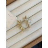Hubrendy Tedarik Taşlı Kıkırdak Küpe - Altın