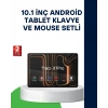 Hubrendy Tekno 10.1 İnç Android Tablet Klavye ve Mouse Setli 5G Destekli