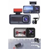 Hubrendy Tekno 1080p Sürüş Kaydedici 2 İnç Araç Araba Ön İç Arka DVR IPS Ekran