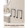 Hubrendy Tekno 2li Yapışkanlı Duvar Askısı Mutfak Banyo ve Ev İçin Askılık