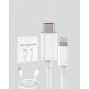 Hubrendy Tekno 30W Type-C Lightning Hızlı Şarj Kablosu 1.2m iPhone Uyumlu