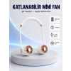 Hubrendy Tekno 5 Kanatlı Sessiz Mini Fan 3 Vitesli Katlanabilir Asılabilir