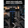 Hubrendy Tekno 7 Port USB 3.0 Hub 5Gbps Süper Hızlı USB Çoklayıcı