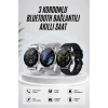 Hubrendy Tekno Akıllı Saat Amoled Ekran Bluetooth Bağlantılı Sesli Görüşme Nabız Ölçer