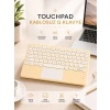 Hubrendy Tekno Android ve İOS Uyumlu Bluetooth Klavye Touchpad Slim Kablosuz Wifi Q Klavye
