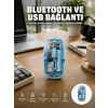 Hubrendy Tekno Bluetooth 5.2 Destekli Mavi Pilli Kablosuz Mouse Yeni Nesil