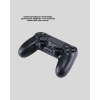 Hubrendy Tekno Bluetooth Kablosuz PS4 Gamepad Çift Motorlu Siyah Controller