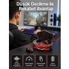 Hubrendy Tekno Bluetooth Kulaklık HD Ses Kaliteli Işıklı Metal Kasa Ios Android Uyumlu Mikrofonlu