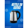 Hubrendy Tekno Elektrikli Paslanmaz Çelik Su Isıtcı Çelik Kettle 1.8 Lt. Uzun Ömürlü