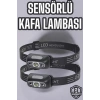 Hubrendy Tekno Kafa Lambası Kamp Lambası Led Işık Şarjlı Ayarlanabilir