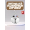 Hubrendy Tekno Katlanabilir Askılı Kamp Lambası 5 Kanatlı Pratik Güneş Enerjili