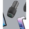 Hubrendy Tekno Kompakt Tasarımlı Type-C + USB Girişli Araç Şarj Başlığı
