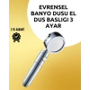 Hubrendy Tekno Masaj ve Yağmur Modlu Çok İşlevli Paslanmaz Çelik Duş Başlığı