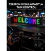 Hubrendy Tekno Matrix Led Cama Yapışan Telefon Kontrollü Panel Dijital Ekran Kumandalı