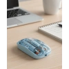 Hubrendy Tekno Mavi Kablosuz Mouse Bluetooth ve USB Çift Mod Bağlantılı