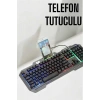 Hubrendy Tekno Oyuncu Klavyesi Q Klavye RGB Işıklı Mouse Hediyeli