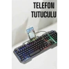 Hubrendy Tekno Oyuncu Klavyesi Q Klavye RGB Işıklı Mouse Hediyeli