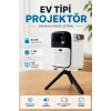 Hubrendy Tekno Projector Ev Tipi 64 Gb 2 Gb Rem Hafıza Hd Görüntü Kumandalı