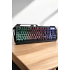 Hubrendy Tekno Q Klavye RGB Işıklı Klavye Ve Mouse Seti Kablolu Mouse Hediyeliş