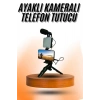 Hubrendy Tekno Telefon Tutucu Mini Mikrofonlu Tripod Vlog Çekim Video