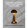 Hubrendy Tekno USB Şarjlı Dokunmatik LED Masa Lambası – 3 Renk Modu & Dimmer